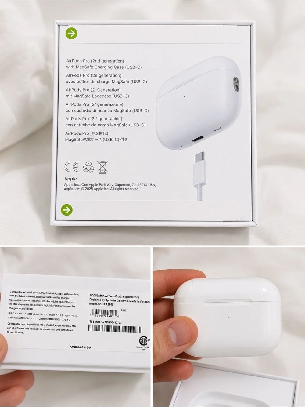 Apple AirPods Pro in White with Charging Case